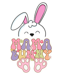 Mama Bunny Easter SVG T-Shirt Design Funny Easter SVG Designs