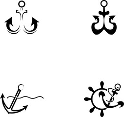 Naklejka premium anchor icon or logo isolated sign symbol vector illustration - Collection of high quality black style vector icons