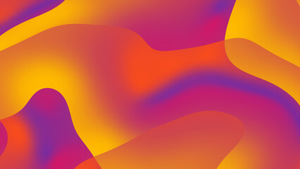 Abstract Fluid Gradient Background: Vibrant Hues of Orange, Purple, and Red