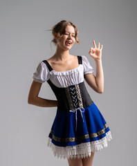 Woman in Traditional Bavarian Costume