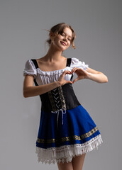 Woman in Traditional Bavarian Costume