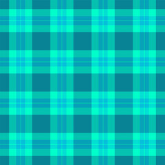 Vibrant teal and turquoise plaid pattern.  Perfect for textile design, website backgrounds, or creating a fresh, modern aesthetic.