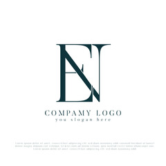 Initial letter NE, EN logo monogram vector design