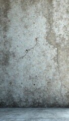 worn gray concrete with cracks and peeling surfaces, rough surface, aged masonry