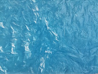 Obraz premium Abstrack crumpled blue plastic bag texture background 