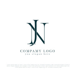 Initial letter NJ, JN logo monogram vector design