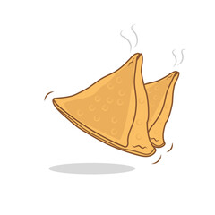 hot samosa vector illustration