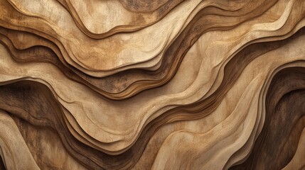 A woodgrain pattern with natural browns, tans, and beiges, mimicking the texture and flow of wood, perfect for eco-friendly designs, rustic or outdoor-themed visuals