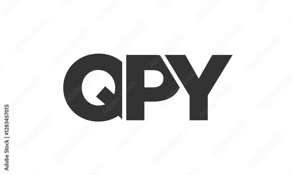 Fototapete qpy logo design template with strong and modern bold text. initial based vector logotype featuring s