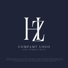 HZ, ZH Monogram Logo Design Creative Letter Logo