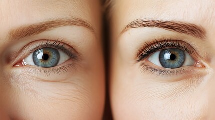 Naklejka premium before and after image of skin treatment