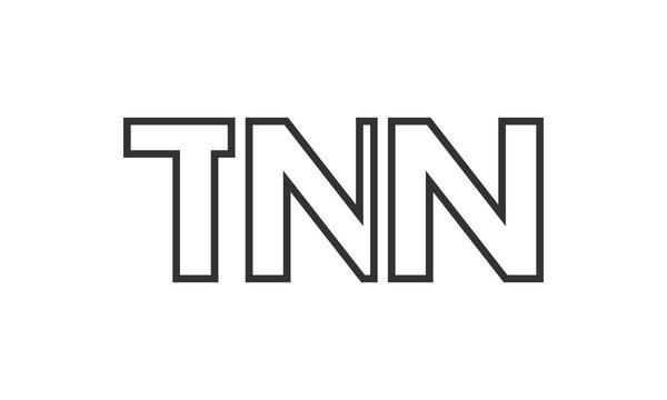 TNN logo design template with strong and modern bold text. Initial based vector logotype featuring simple and minimal typography. Trendy company identity.
