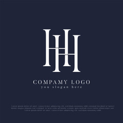 HH, Monogram Logo Design Creative Letter Logo