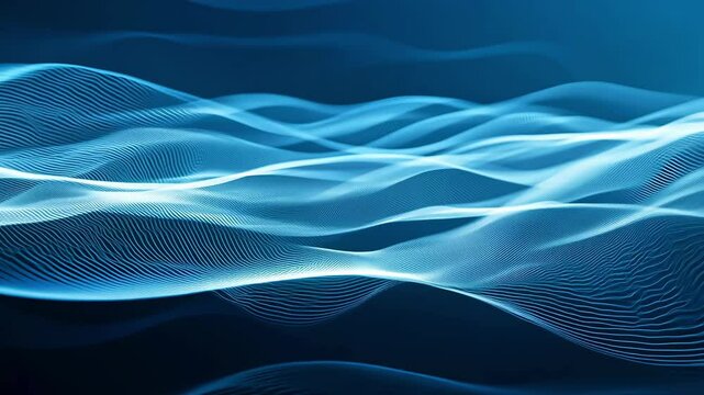 Soft blue and white waves undulate gracefully, creating a tranquil ambiance. This serene display captures the interplay of light and motion, inviting relaxation and contemplation.
