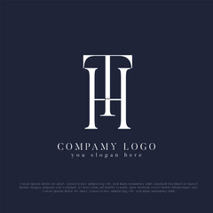 HT, TH Monogram Logo Design Creative Letter Logo