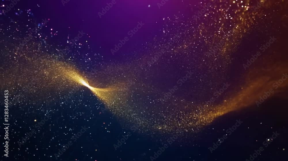 Poster a stunning display of cosmic dust and particles intertwining in a spectrum of colors reveals mesmeri