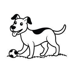 vector illustration of a dog