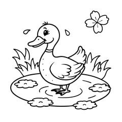 Fototapeta premium duck and duckling