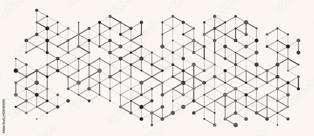 Leinwandbilder modern cyber or medical background design. horizontal header web banner. abstract geometric backgrou