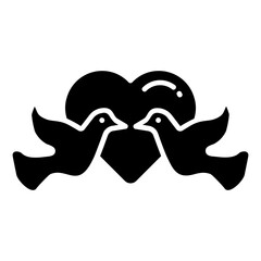 Lovebirds icon glyph