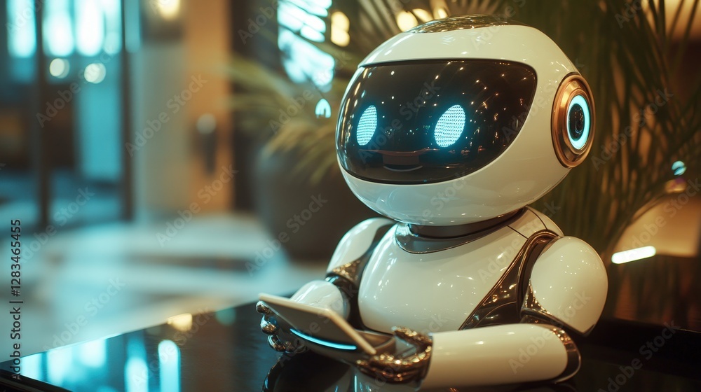 Poster ai-powered customer service chatbot answering queries on a website, providing instant support for cu