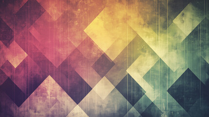 Abstract geometric background pattern. Abstract textured horizontal banner. Flat design style. Digital artwork raster bitmap. AI artwork.	