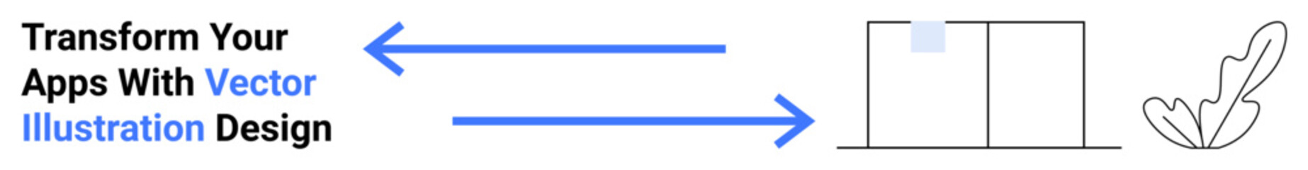 Obraz premium Text emphasizes app design improvement via vectors. Arrows point towards abstract UI, panel, leaf. Ideal for technology, creativity, app enhancement, modern design, digital solutions clean layouts