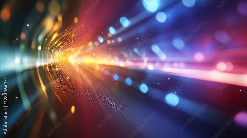 Poster an animation showing how light travels through the atmosphere, refracting and bending in different c