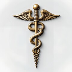 Asclepius of medicine symbol ai generated