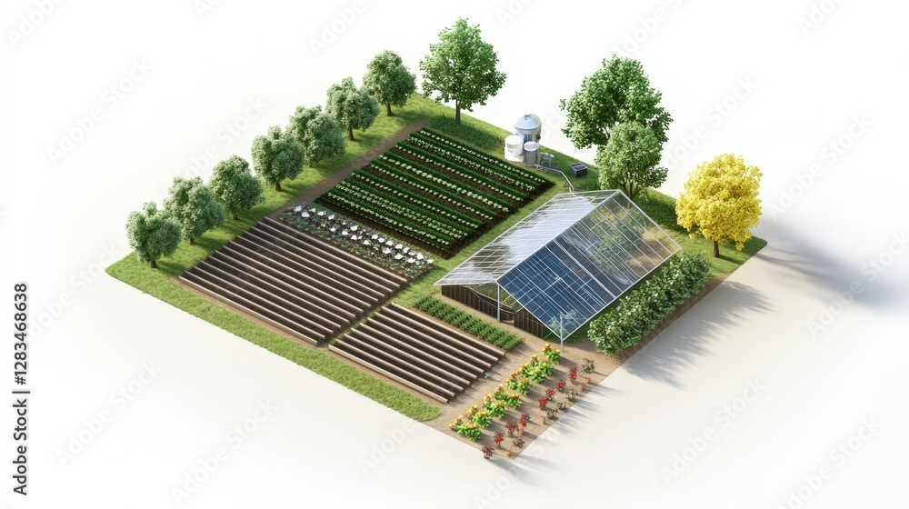 Poster ai-driven agricultural system that analyzes soil health, weather conditions, and crop data to optimi