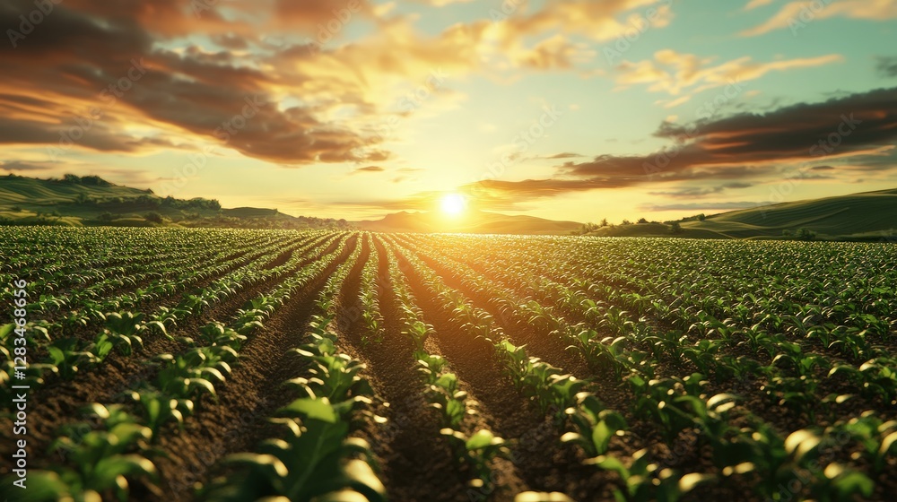 Poster ai-driven agricultural system that analyzes soil health, weather conditions, and crop data to optimi