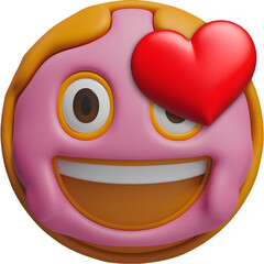 smiley face with heart