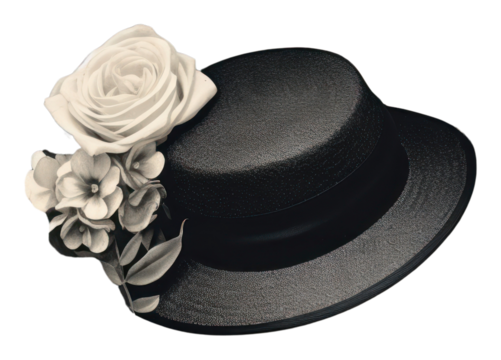 PNG Graduation caps ephemera border flower plant rose.