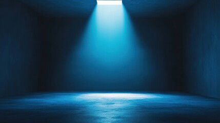 Obraz premium A dimly lit room with a beam of light from above