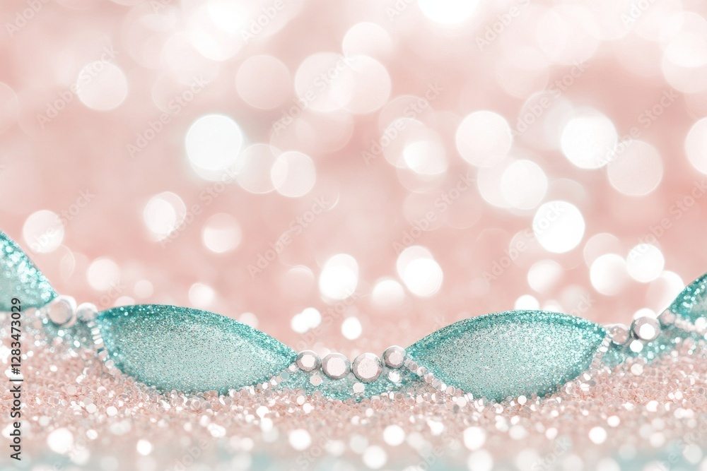 Poster a festive background with a glamorous and sparkling appearance is defocused and blurred in light pin