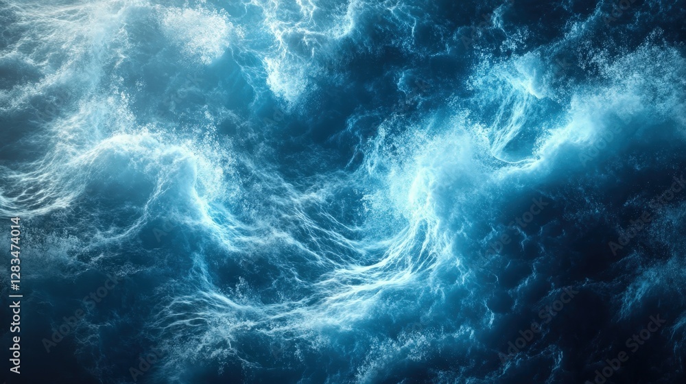 Aufkleber an innovative method for harnessing the power of ocean currents to generate electricity, creating a 