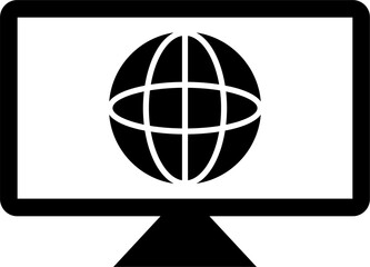 monitor - internet icon vector