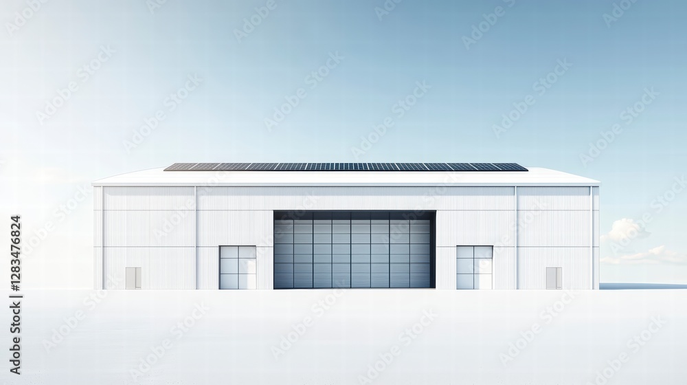 Poster minimalist architecture: a contemporary, clean-lined structure basks in natural light. this building
