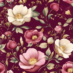 Elegant seamless floral pattern