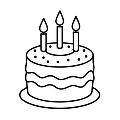 birthday cake isolated on white background