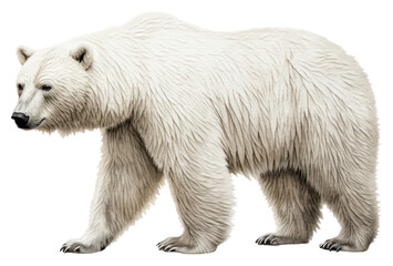 PNG  Polar bear in embroidery style wildlife mammal animal.