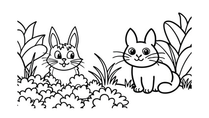 easter bunny and easter eggs