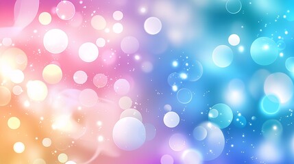 Abstract Colorful Bokeh Background with Pink Blue Orange and Purple Glowing Circles