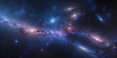 Obraz premium Galactic Majesty A Breathtaking Spiral of Light and Stars