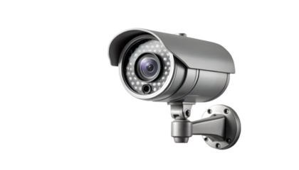 Security camera isolated on transparent background
