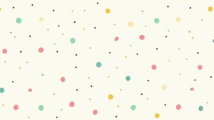 Playful Polka Dot Pattern Retro Style Seamless Celebration Background Light Beige Backdrop with Dots