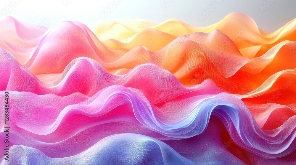 Poster pastel waves abstract artistic texture gradient background with swirling formations and soft blends