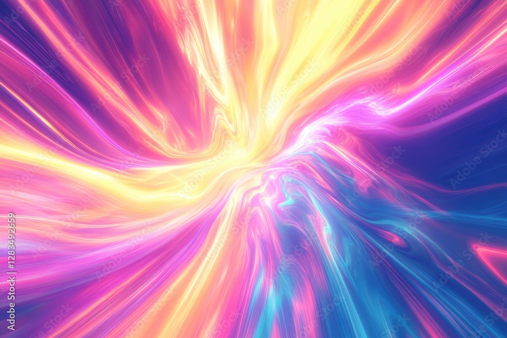 Poster colorful abstract swirl with vibrant hues creating a dynamic visual experience