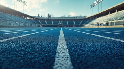 College stadium with athletes practicing sprint hurdles. Featuring speed and precision