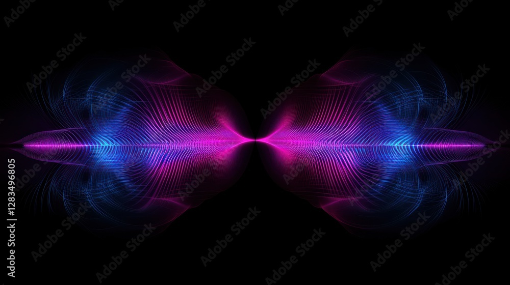 Poster abstract wave patterns in vibrant colors creating a dynamic visual effect